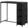 Bar Table with Shelf Black 120 X 60 X 110 Cm Poly Rattan