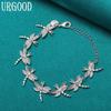 925 Sterling Silver Dragonfly Bracelet Romantic Jewelry
