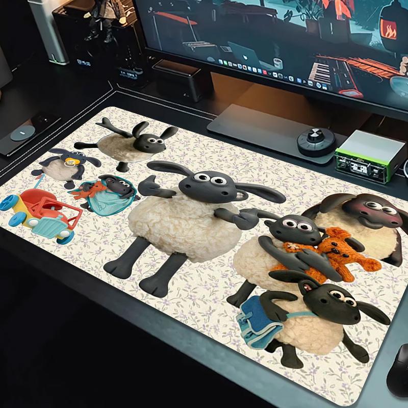 Shaun the Sheep Color Mouse Pad Large Gaming Table Cushion Non-slip Laptop Tablet Big Mousepad XXL Mat Mini PC Playmat With Lock edge