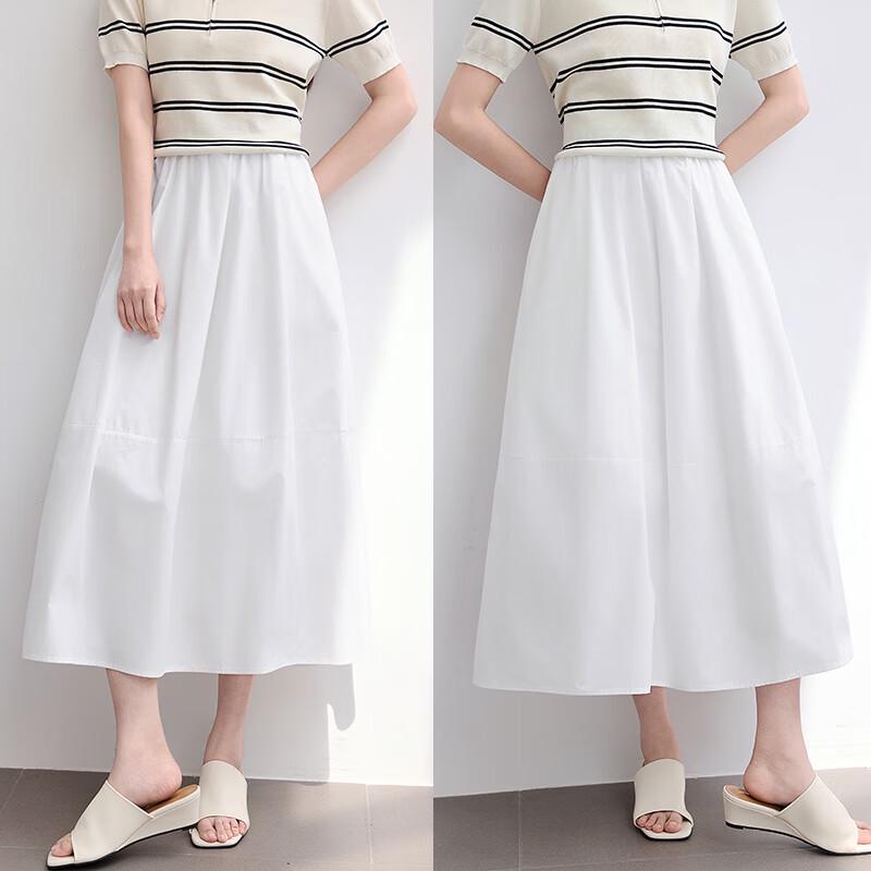 VICTORIA&VERA Women's Pleated A-Line Midi Skirt V9013Q01