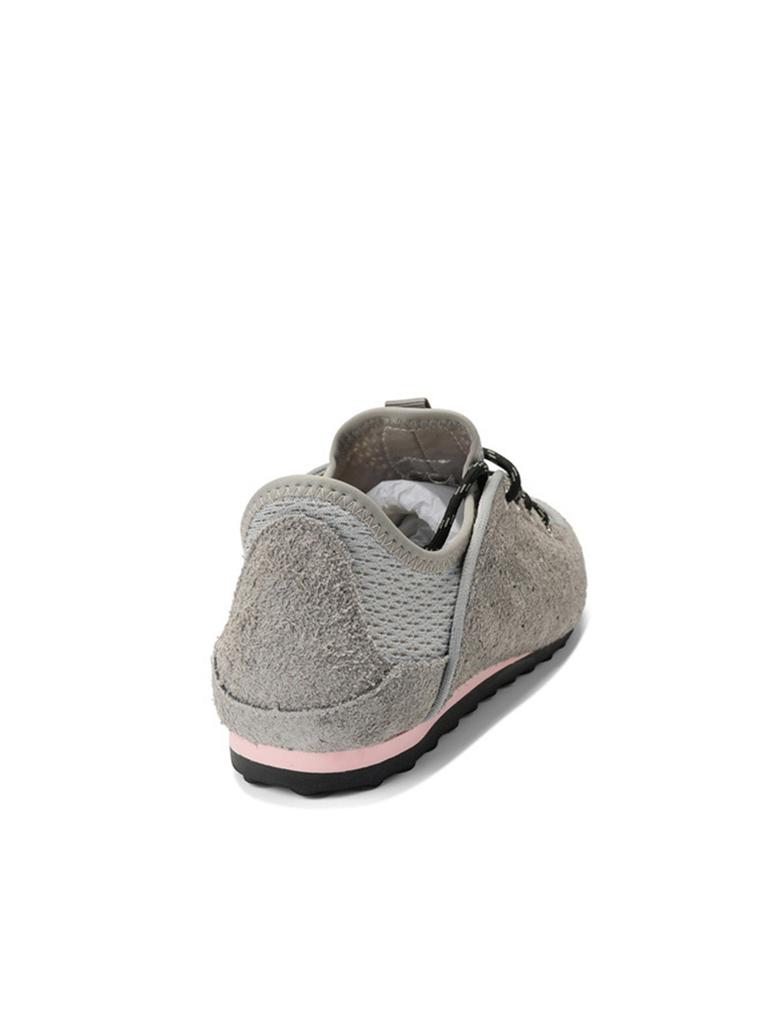 Vintage Suede Mesh Sneakers for Women Breathable Lightweight Casual Lace-Up Shoes with Rubber Sole