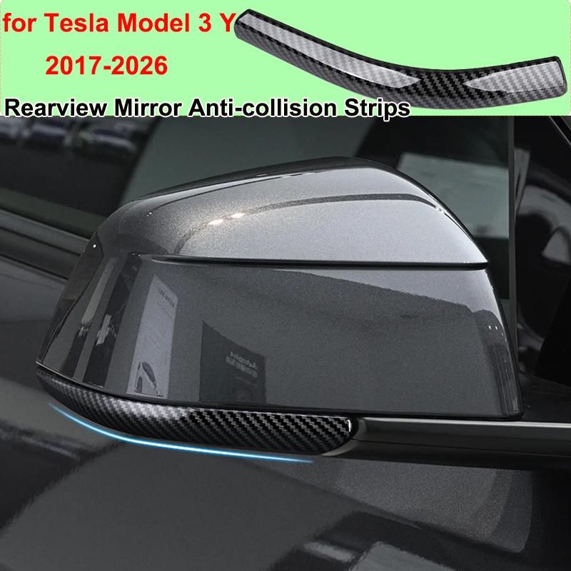 For Tesla Model Y Juniper 2026 Accessories Rearview Mirror Anti-collision Strips Trim M3H 2025 Anti-scratch Protection Sticker