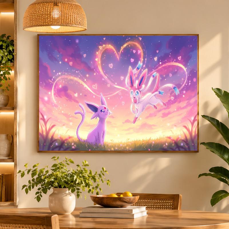 5D Diamond Painting Sylveon DIY Full Drill Diamond Art Kit Home Decoration