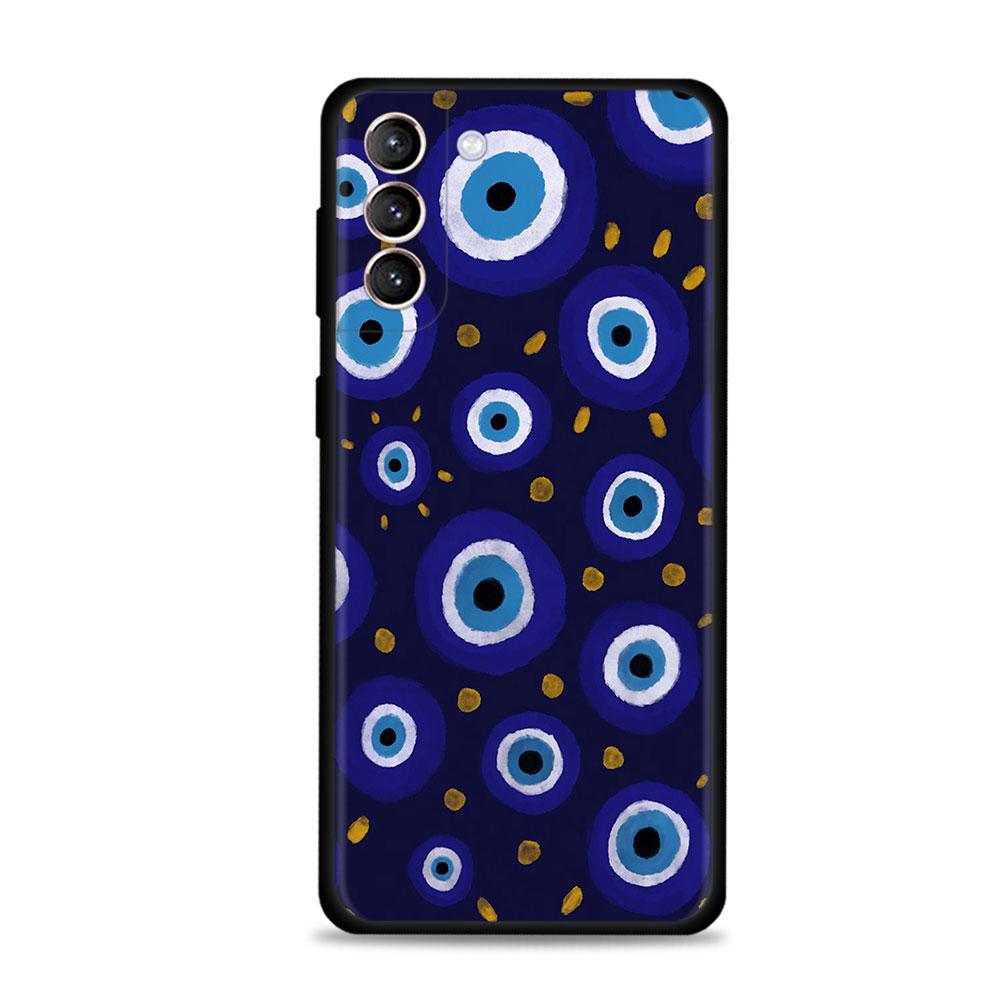 Case For Samsung Galaxy S22 S21 S20 Ultra FE S10 S9 S8 Plus S10e Note 20Ultra 10Plus Cover Funda Blue Nazar Boncuğu Evil Eye