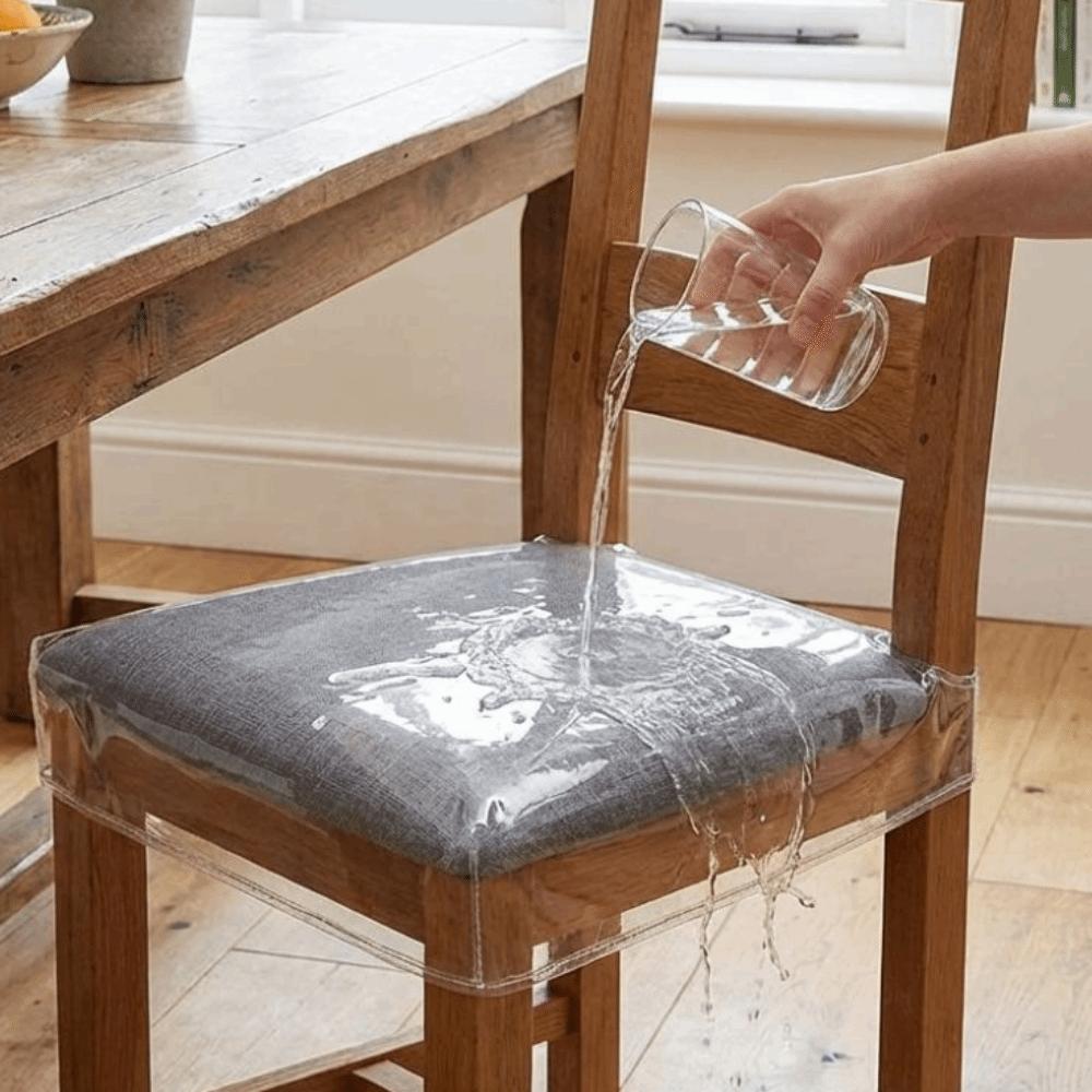 Waterproof Transparent Chair Cover Scratch Resistant Oil-resistant PVC Chair Seat Cover Dust-proof Anti-dirty Chair Slipcover