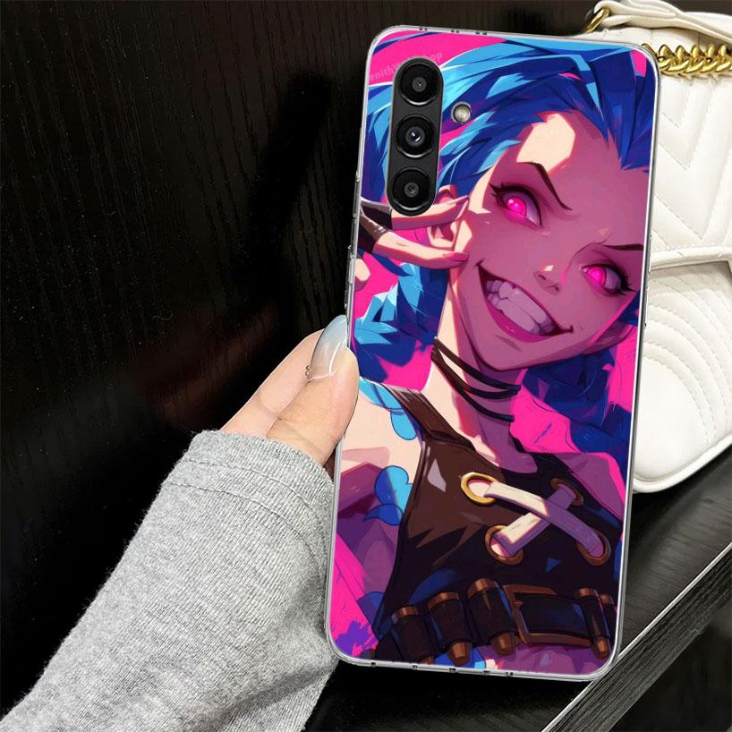 Arcane Jinx Anime Case for Samsung A17 A16 A56 A36 A26 A15 A55 A35 A25 A14 A54 A34 A24 Phone Cover A13 A53 A33 A23 A05S A04S for