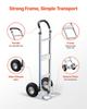 Hand Truck, 226.9 kg Load Capacity, Heavy-Duty Hand Truck Dolly with Non-Slip Wheels & Handle, Aluminum Alloy Portable Trolley Dolly with Tie-down