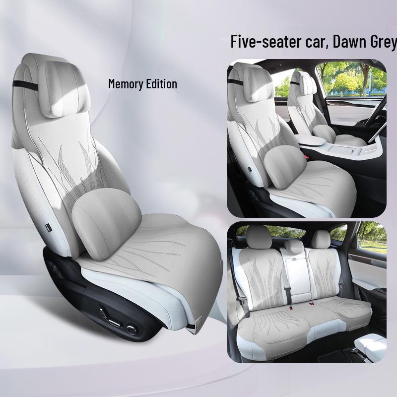 Galaxy L7 Car Seat Cushion - All-Season Ventilated Suede Half-Wrap Cover