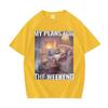 Funny Cat I Plans For The Weekend Oversized Tops Women Cotton Fashion Teenagers Short Sleeve Tshirts Daily Crewneck Casual Tees