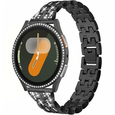Bracelet + Case with Built-in Glass for Samsung Galaxy Watch 7 40mm, Black