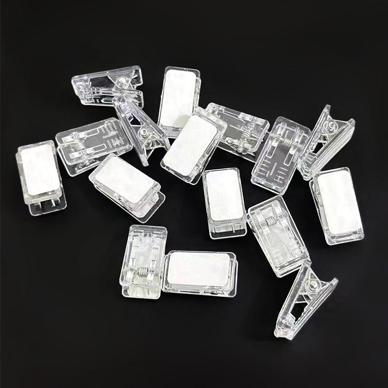 Clear Double-Sided Acrylic Plastic Clips - Versatile Office & Photo Stationery