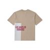 MLB Los Angeles Dodgers T Shirts Unisex Khaki Crew Neck Thin Straight Fit 3ATSL0433-07SAL