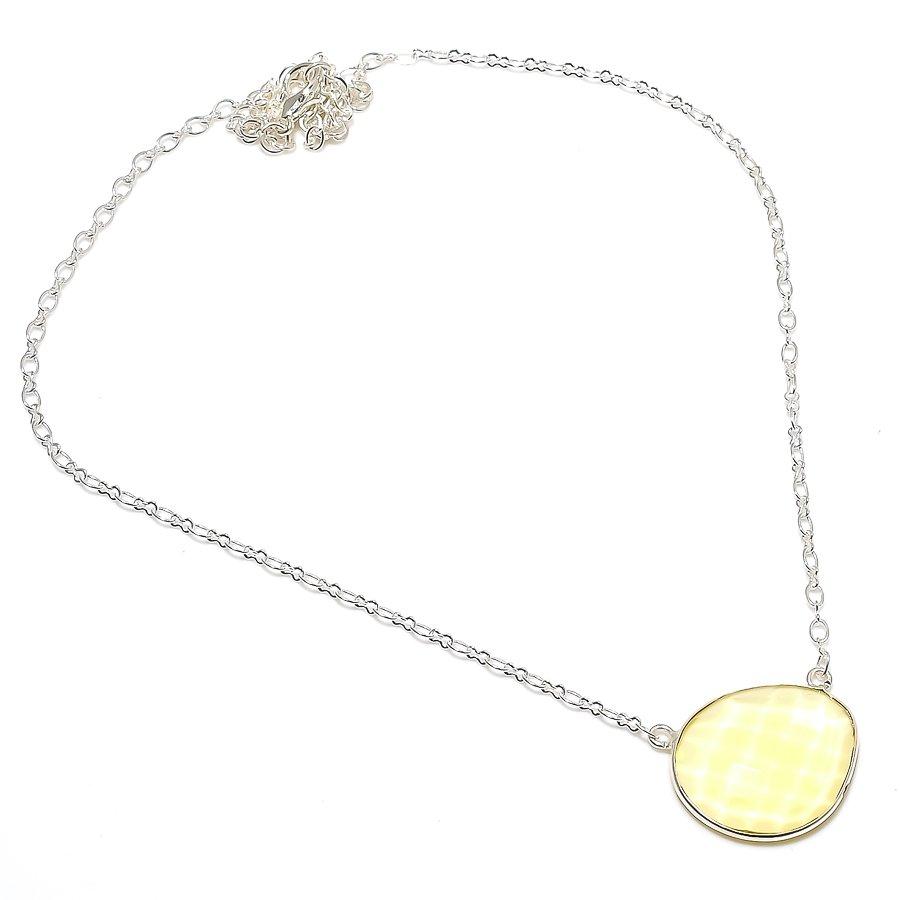 Biwa Pearl Gemstone Handmade 925 Sterling Silver Jewelry Necklace 20" GK-5394