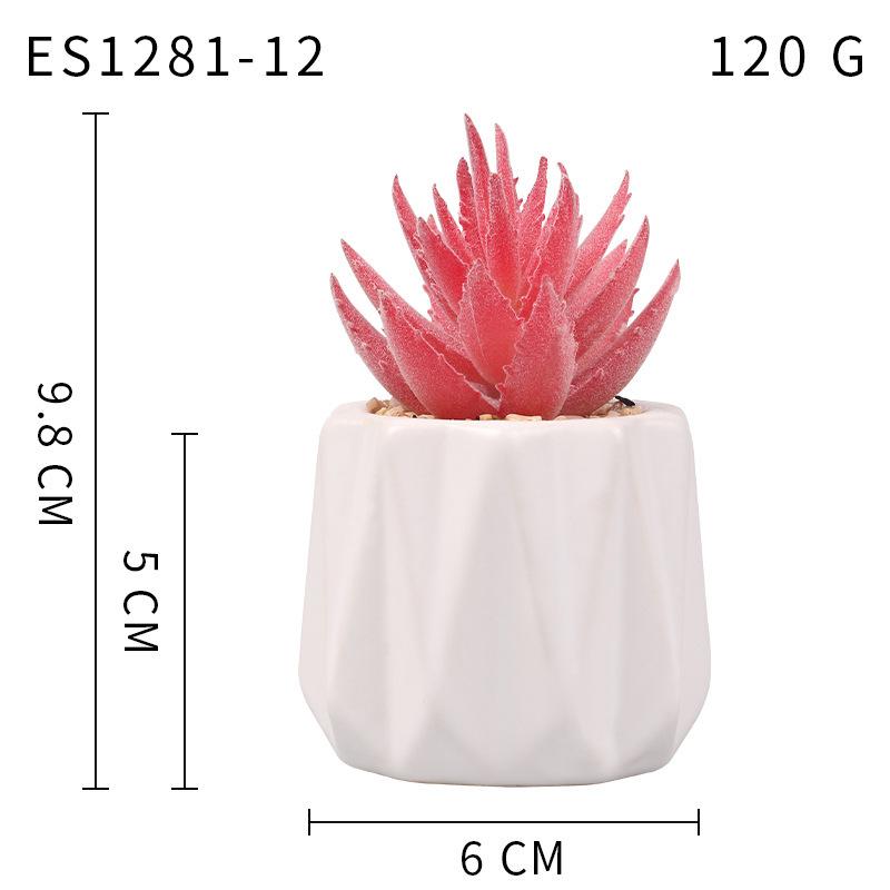 Small, Wavy Cup-Shaped Simulated Succulent Plant Potted Plant, Nordic Office Furniture Fresh Decoration