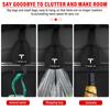 NJUT5 1pc Pu Leather Car Rear Seat Back Portable Hanging Hook For Tesla Model 3 S Y X Highland Roadster Auto Valve Cap Accessories