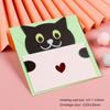 6PCS Folded Blessing Thank Envelope Ins Cartoon Greeting Card Decoration Letter Paper  New Year Gift