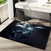 1Pc Wolf Theme Printed Circular Carpet, Home Door Mat, Outdoor Travel Protection Carpet B1