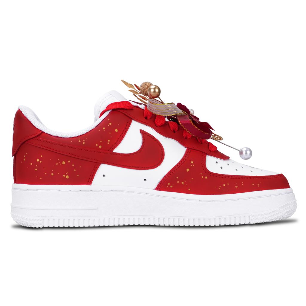 Nike Air Force 1 Heaven's Perfect Match Abrasion Resistant Abrasion Resistant Low Top Skateboard Shoes Unisex Red DD8959-100(Team971-3)