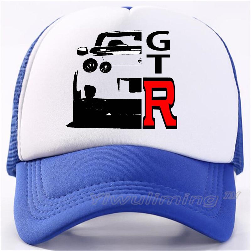 Custom Gtr Logo Print Mesh Trucker Cap Unisex Cap Casual Plain Baseball Cap Adjustable Snapback Hats For Women Men Trucker Cap