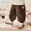 JELLYBABY Kids' Fleece-Lined Anti-Bacterial Cartoon Jogger Pants