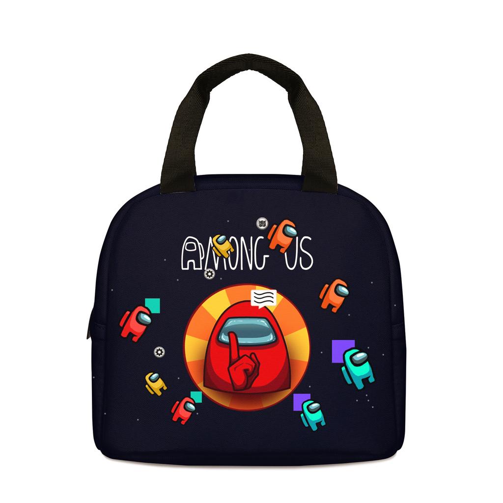 Lunch Bag Among Us Werewolf Lunch Box Bag Portable Thermal Insulation Bag Oxford Cloth Thermal Insulation Bag