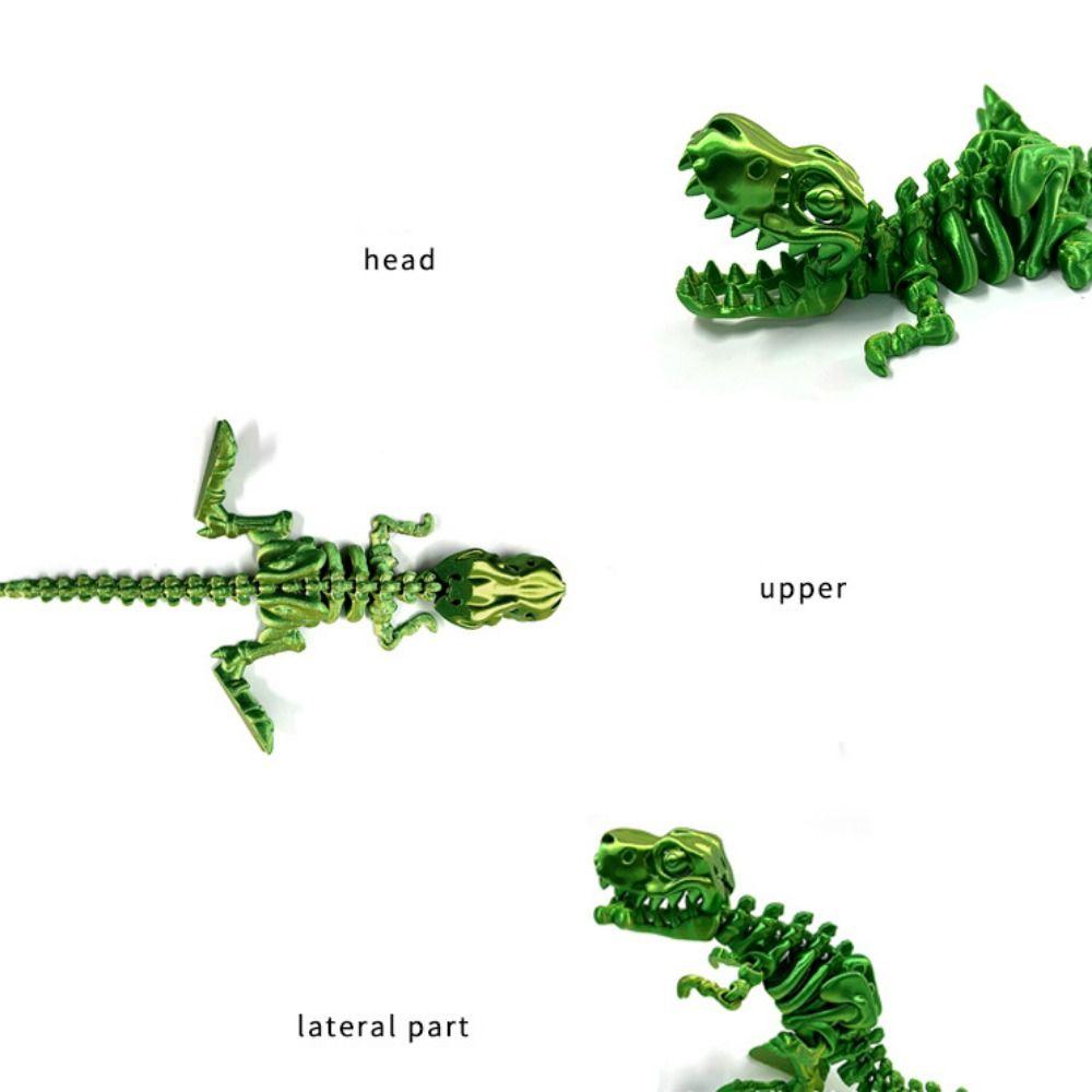 Rotatable 3D Printed Crystal Dinosaur Crystal 3D Articulated Dinosaur Toys  Landscaping Decoration