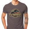 Father Day Daddy Grandpa Pure Cotton Tshirts Fatherhood Like A Walk In The Park Elegant Men T Shirts Leisure Men Clothes Ofertas