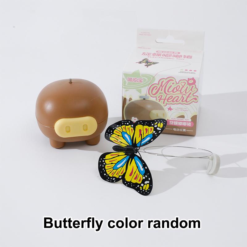 Rotating Electric Flying Bird Teasing Stick Automatically Spins Around Hummingbird Cat Toy Intelligence Training Funny Pet Toys