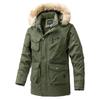 Winter Thick Cardigan Men's Street Jacket Clothing Parka Detachable Hoodie Padded Jacket
