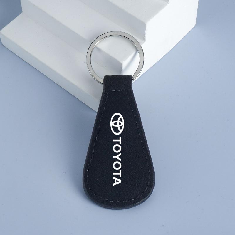 PU Leather Car Keychain Key Rings For Toyota Hilux Aygo Yaris Ractis Corolla Camry Rav4 Cruiser CHR Auto Pendant Accessories
