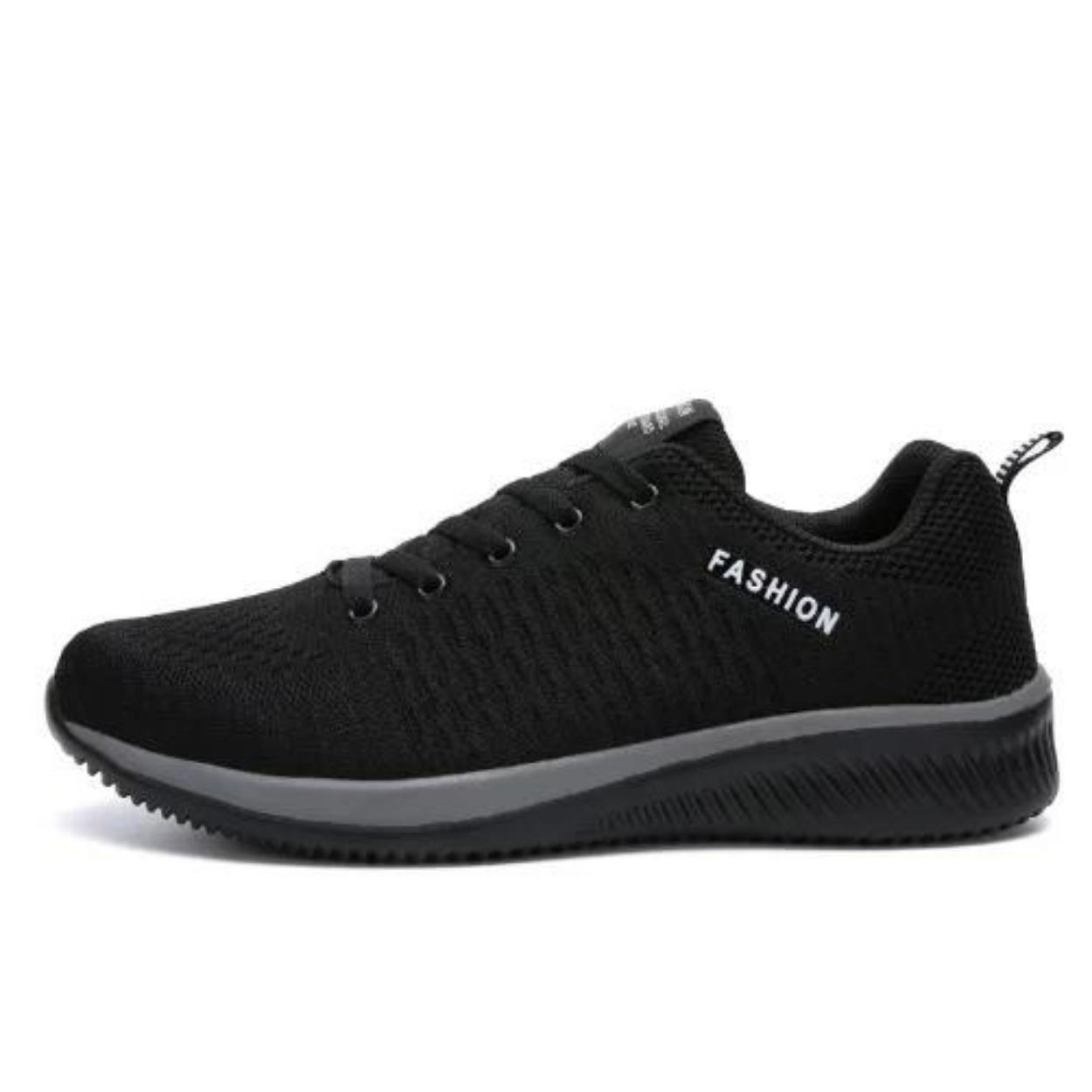 

Men Sneakers Breathable Knit Men s Shoes Lightweight Men Running Shoes Non Slip Men Casual Shoe Tennis Shoes Unisex Size 35-50 35 чёрный
