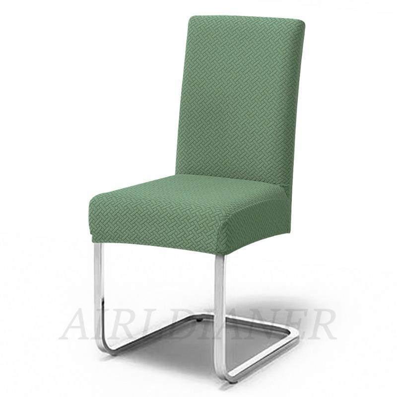 Thick Jacquard Chair Covers T-shaped Pattern Chair Seat Case Elastic Dining Chair Protector Office Restaurant Universal Size