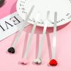 Heart Stainless Steel Bookmark Exquisite Readings Page Mark Stationery for Men Women Simple Literature Bookmark Supplies
