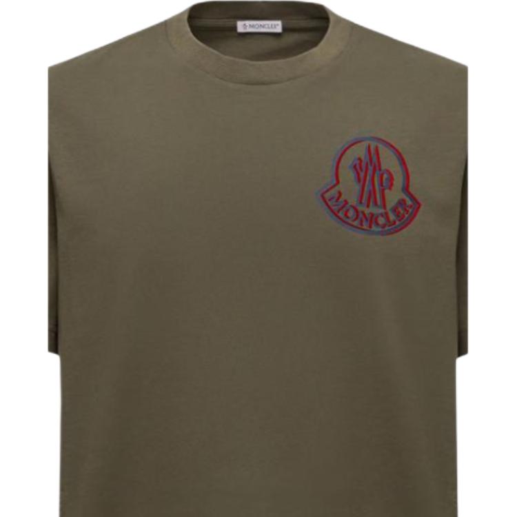 Moncler Round Neck Logo Short Sleeve T-Shirt Men Tops K2-091-8C00057-89AZ9-889