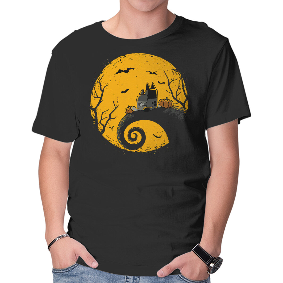 Unisex Crew Neck T-Shirt Heelers Before Christmas Graphic Short Sleeve Casual Tee XXXXL