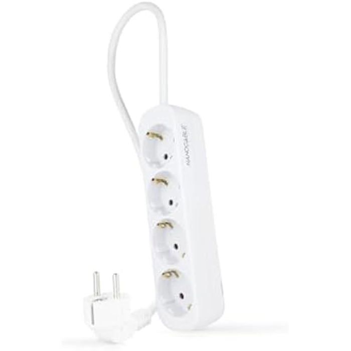 NANOCABLE 10.37.0004-NS - Multiprise avec 4 Prises, 1,4 m, Blanc