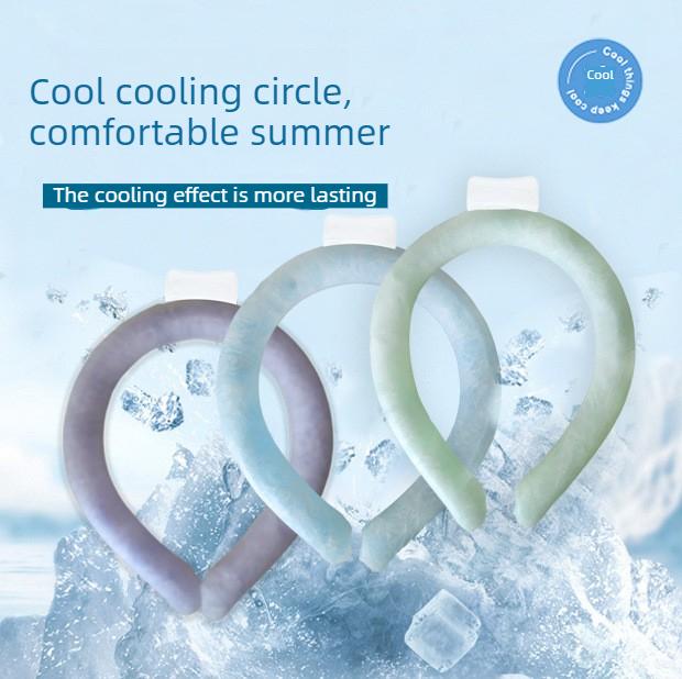 Outdoor sports cooling ring summer heatstroke prevention neck hanging cold collar portable cooling neck ring for office travel