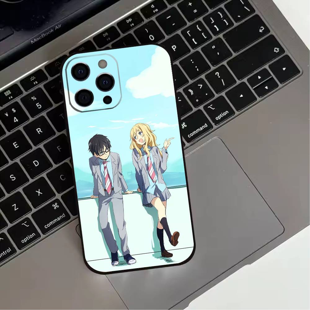 Hot Y-Your L-lie IN APRIL Comic Phone Case For iPhone 17,16,15,14,13,12,11 Plus,Pro Max,XS,Soft Silicone Black Cover