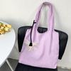 Dopamine Colorful Canvas Shoulder Bag Women Thin Large Capacity Bag