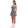 Anti Glare Base Sports Dress With Chest Cushion, Breathable Outdoor Golf Backless Camisole, Yoga Tennis Skirt For Women