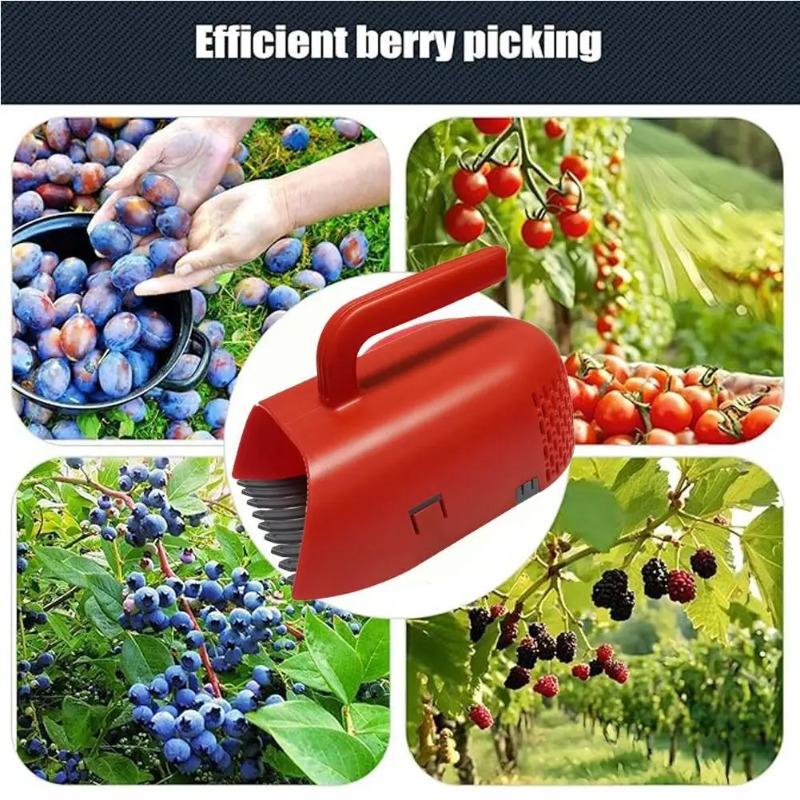 Blaubeerpflücker mit Metallkamm & Metallgriff, Plastikschaufel für Blaubeeren Preiselbeeren Huckleberries, Handliches Gartengerät zur Obsternte