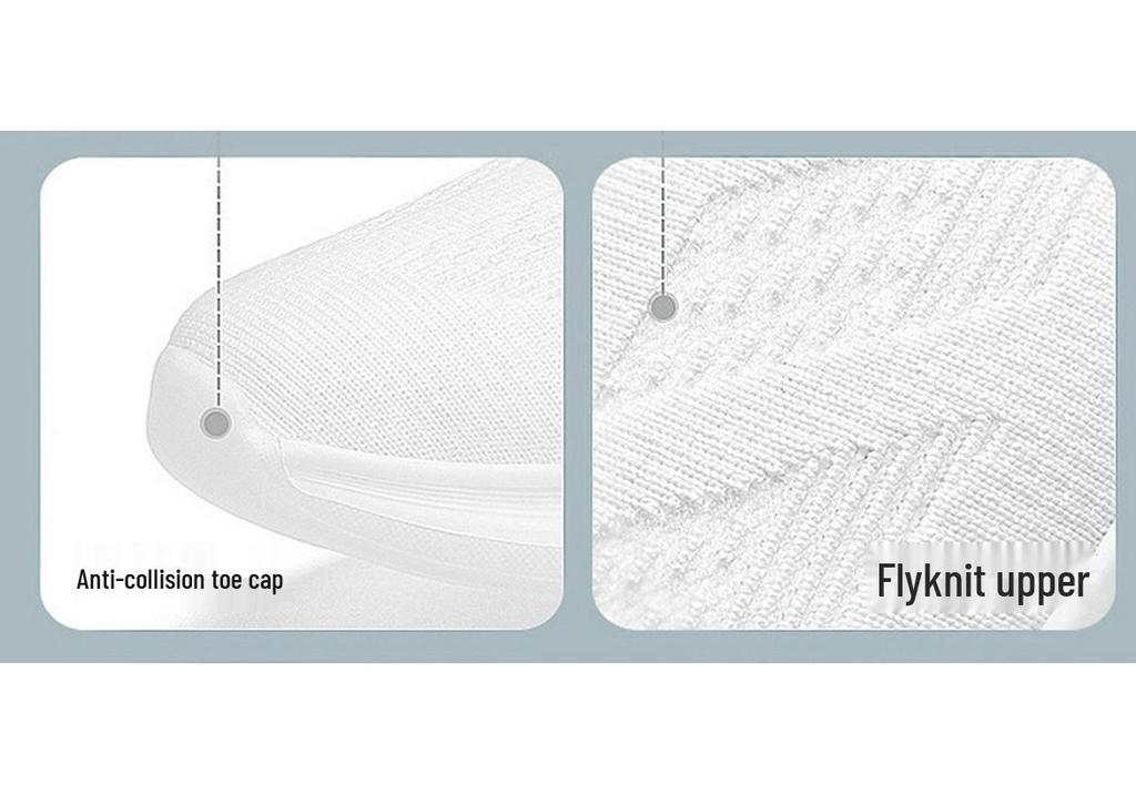 Stylish Men's Lightweight Flyknit Running Shoes with 8CM Hidden Lift, Large Sizes Available