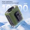 Portable Waist Clip Fan Rechargeable Air Conditioner Coolers 5 Speed Adjustment Outdoor Cooling Fan with LED Flashlights