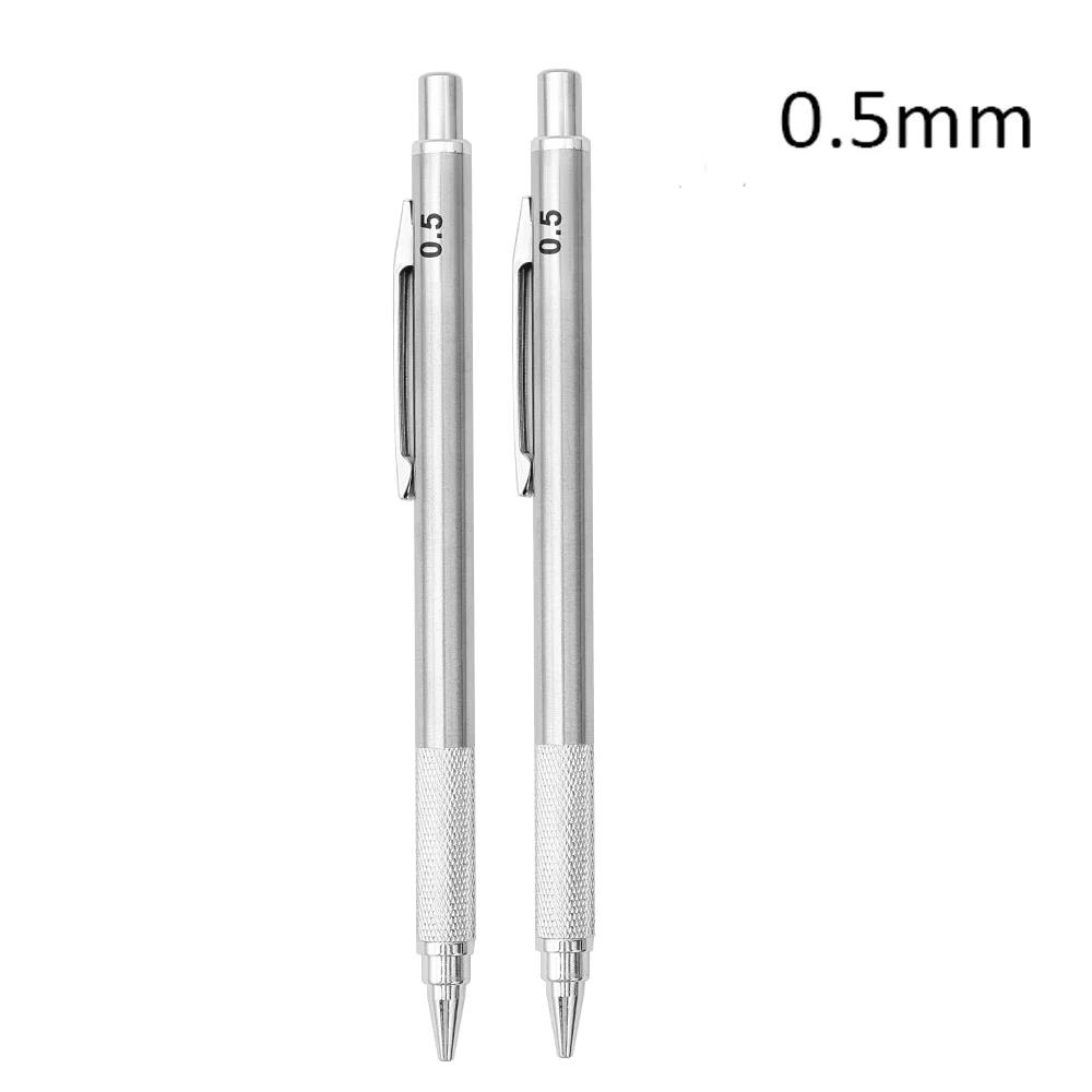 Full Metal Mechanical Pencil 0.3 0.5 0.7 0.9 1.3 2.0mm High Quality HB Automatic Pencils Writing School Pencils Office Supplies