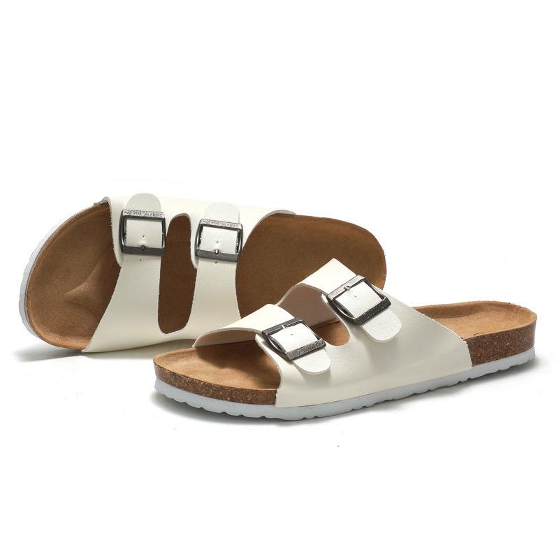 Korean Style Men's Cork Slippers: Trendy Summer Beach Flip-Flops & Casual Sandals