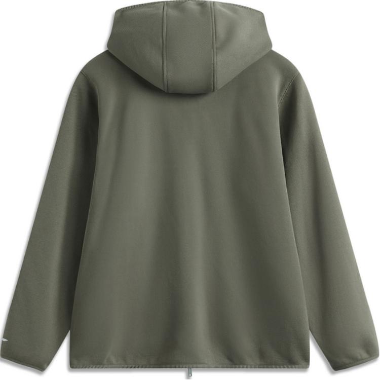 Li Ning CF Suo Zipper Hoodie Long Sleeve Fleece Far Infrared Warm Sweatshirt Unisex Hoodies Luo-Yan-Green AWDU967-4