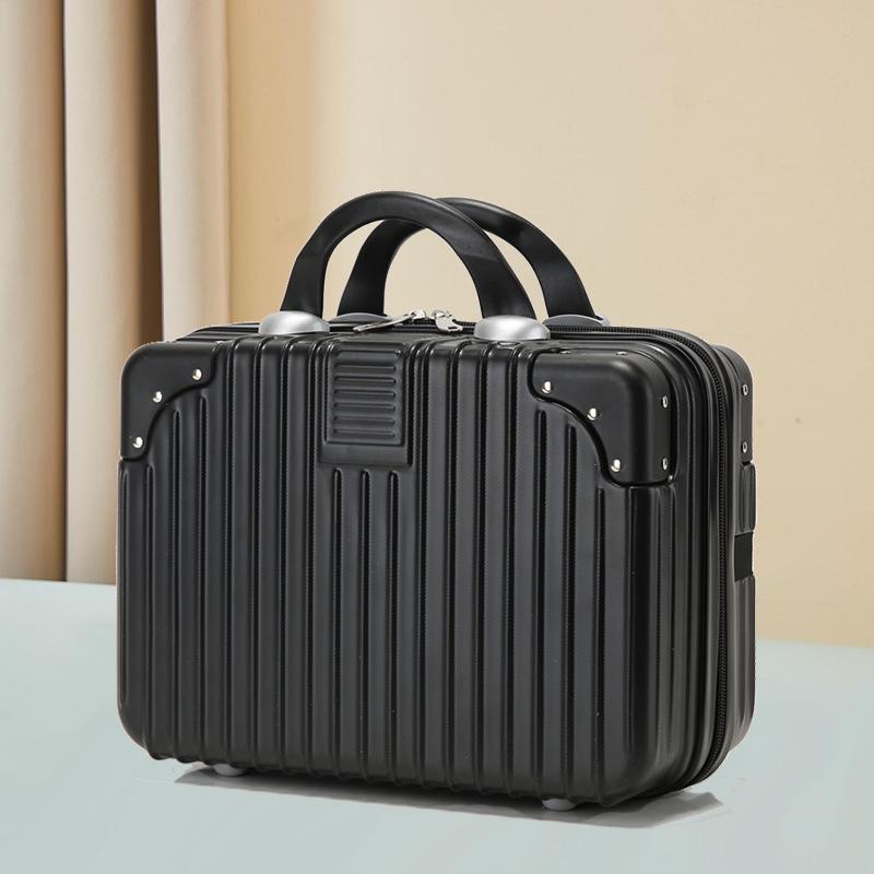 Retro Suitcase Set: 14" Women's Cosmetic Bag & 16" Men's Carry-On Luggage Gift Box.