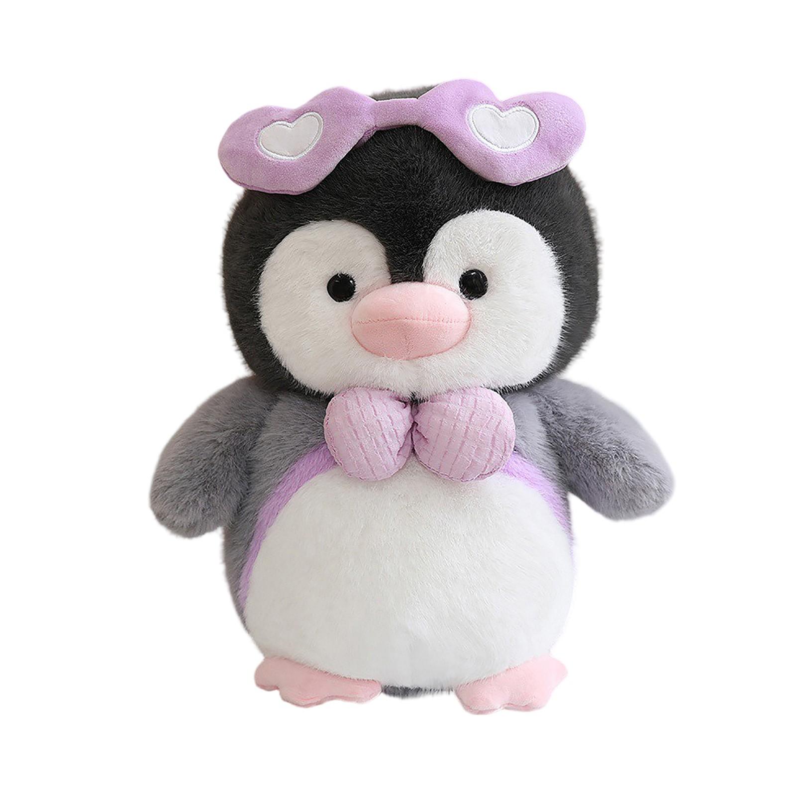 

Милая детская плюшевая игрушка-кукла «Пингвин Happy House», очаровательный подарок для детей, мягкая игрушка-зверь One Size фиолетовый