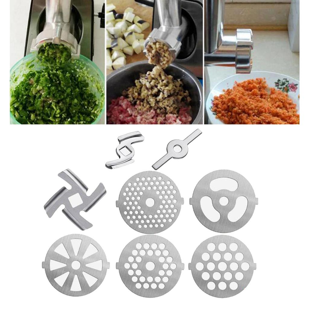 Meat ,Meat Plate Discs ,Stainless Steel Food Accessories for Stand Mixer and - 8pcs