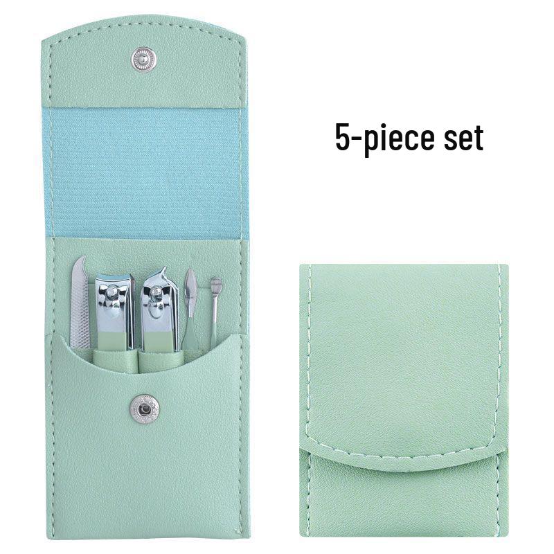 12-Piece Stainless Steel Nail Care Set: Includes Clippers, Tweezers, Ear Spoon & Foot Care Tools. зелёный